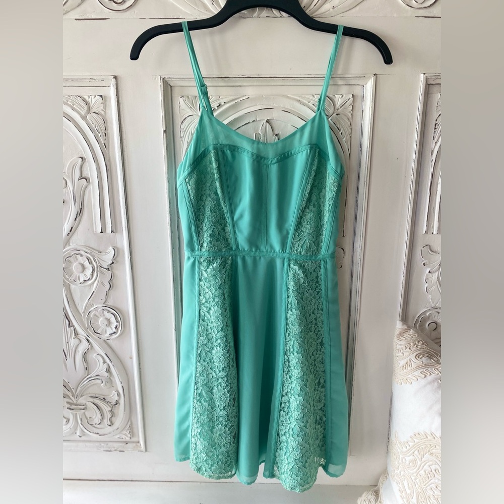 LC Lauren Conrad Mint Green Blue Dress
